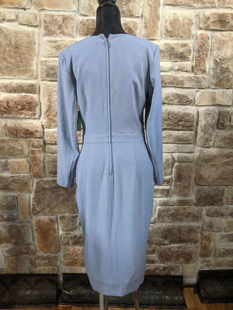 BGL Slate Blue Long Sleeve dress, Size L
