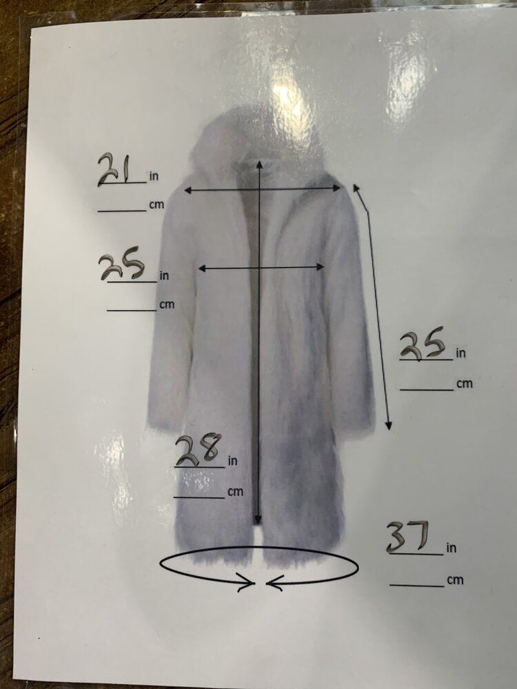 Brown Beaver Jacket with Zipper and Large Sleeves, Size L