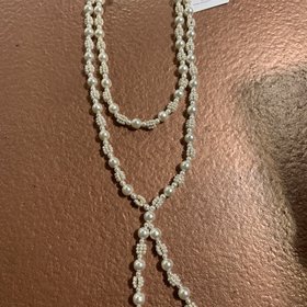 Long Pearl Strand Necklace