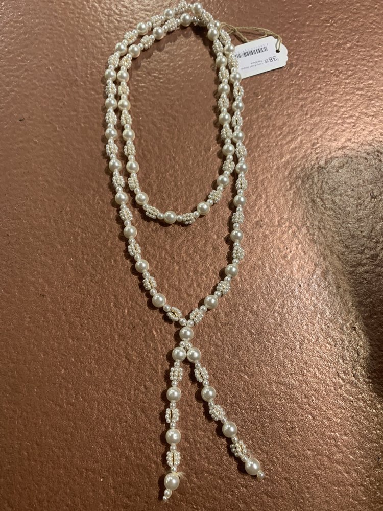 Long Pearl Strand Necklace