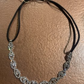 Rhinestone Black Cord Headband