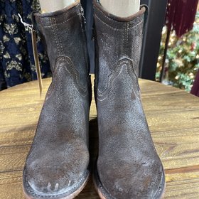 Corral Chocolate-Tan Lamb Abstract Short Corral Boot