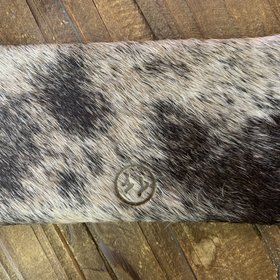 Brown Cowhide Clutch Purse