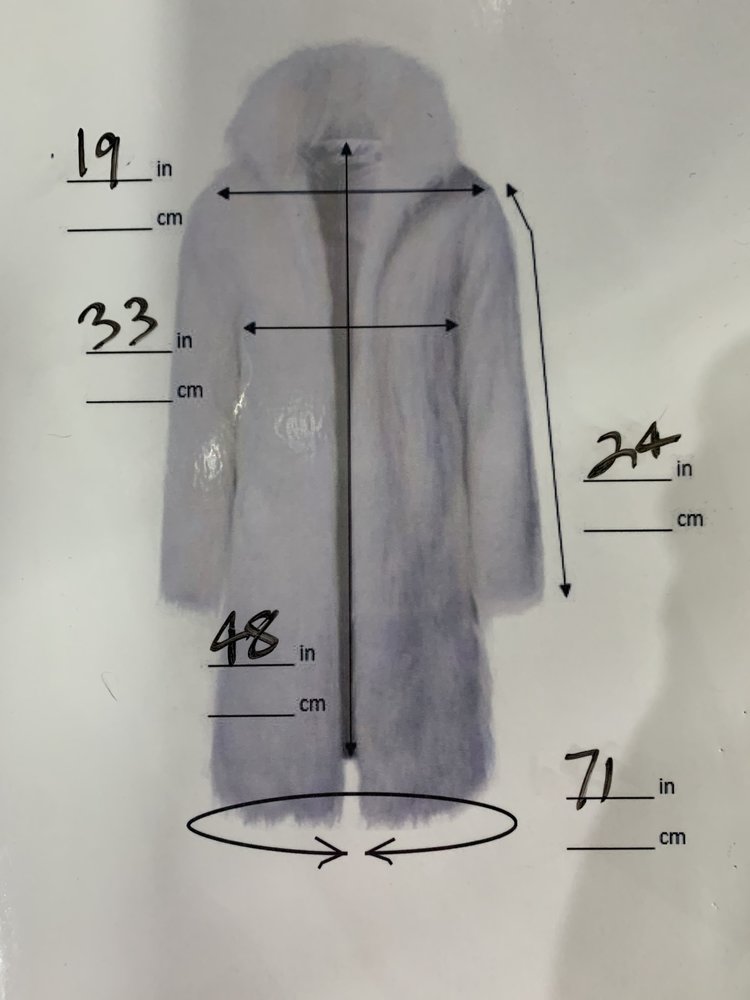 Lapaul's Very Dark Ranch Mink Long Coat with Female Pelts, Size XL