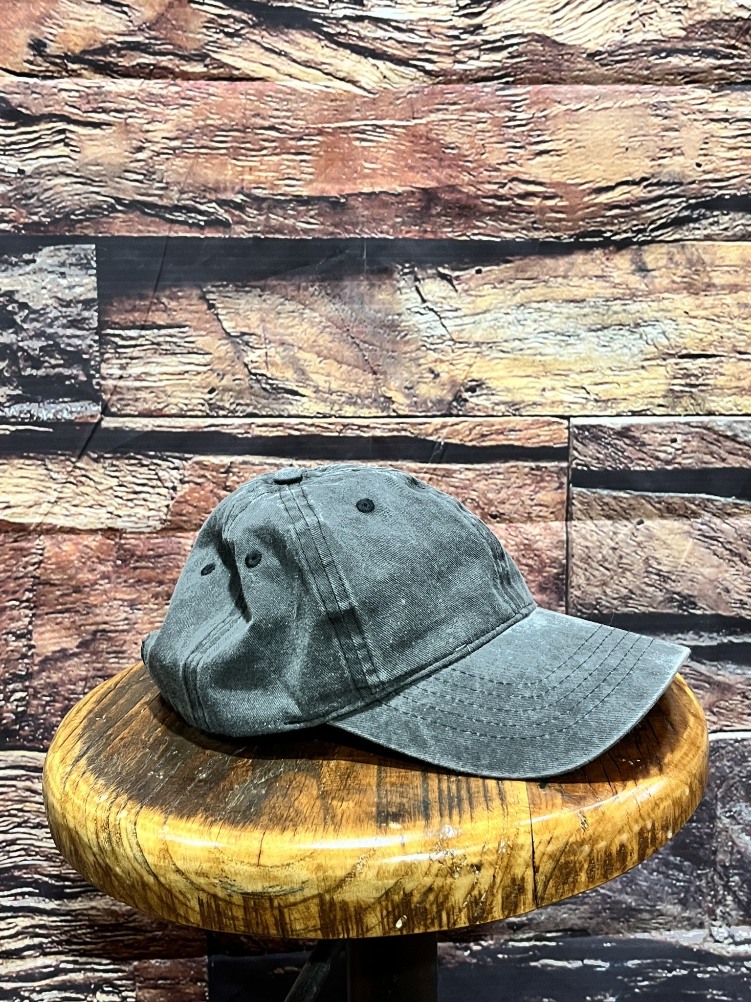 【mnem】24SS★ [mnem] damage denim ball cap Black Denim Baseball Cap, O/S - Elements Unleashed