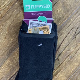Black Wallet Socks, OS