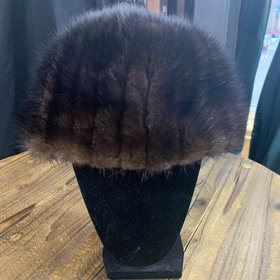 Brown Corded Mink Hat