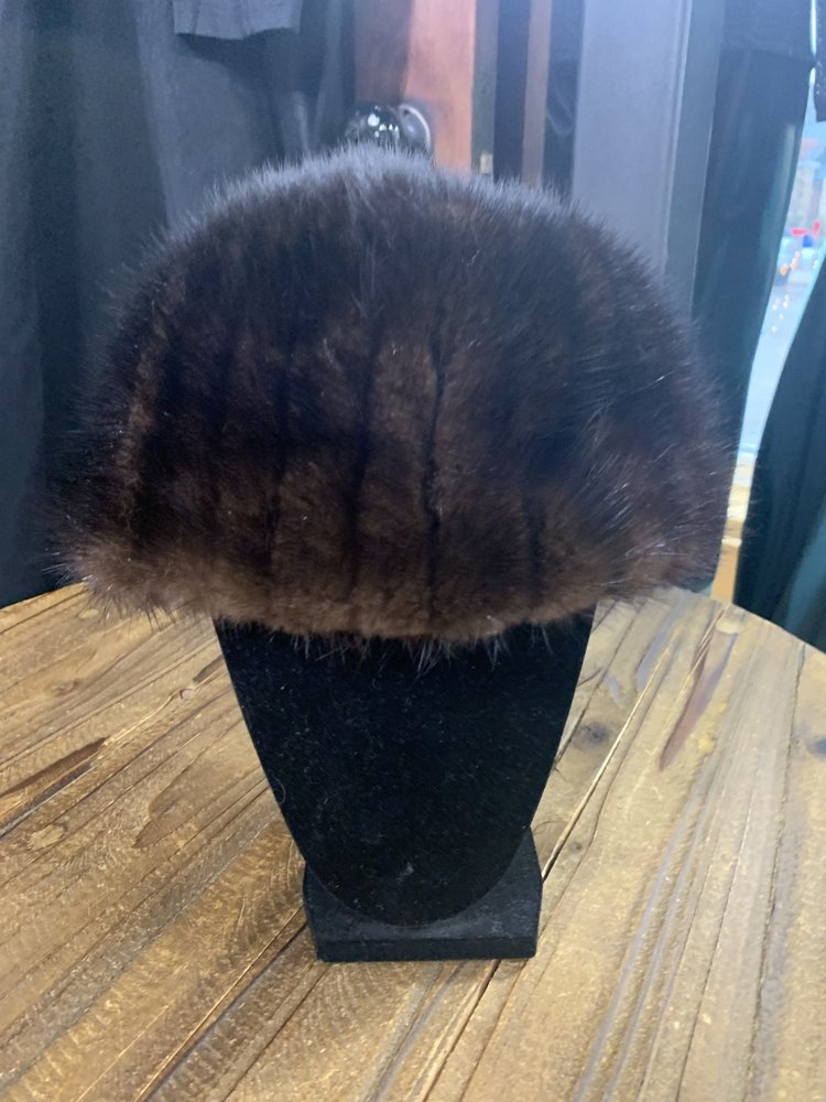 Brown Corded Mink Hat