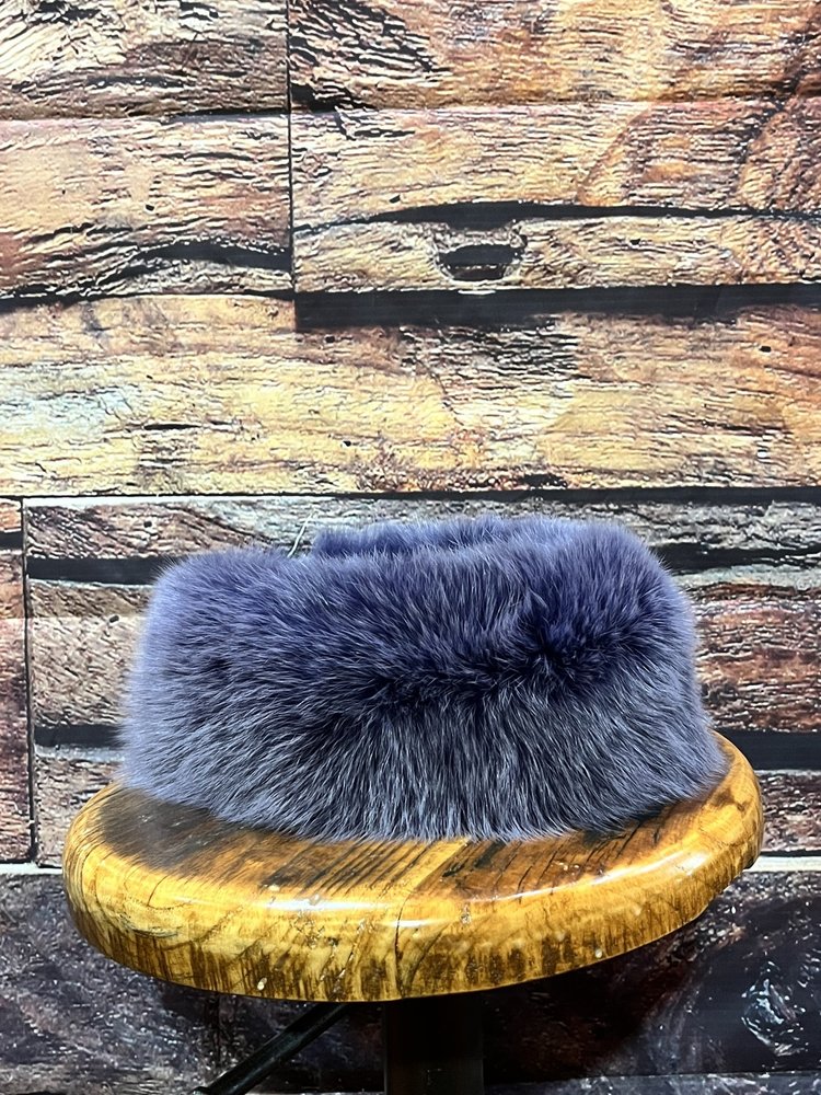 Purple Dyed Fox Headband 21"