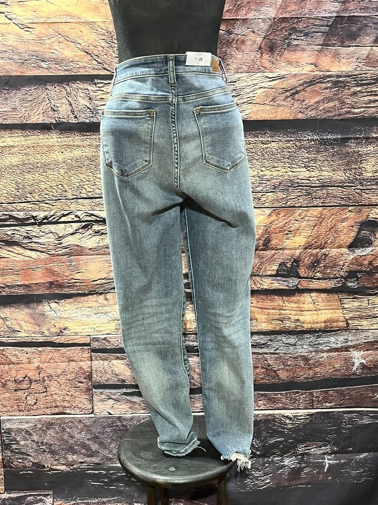 Judy Blue Blue High-Waisted Distressed Skinny Jeans