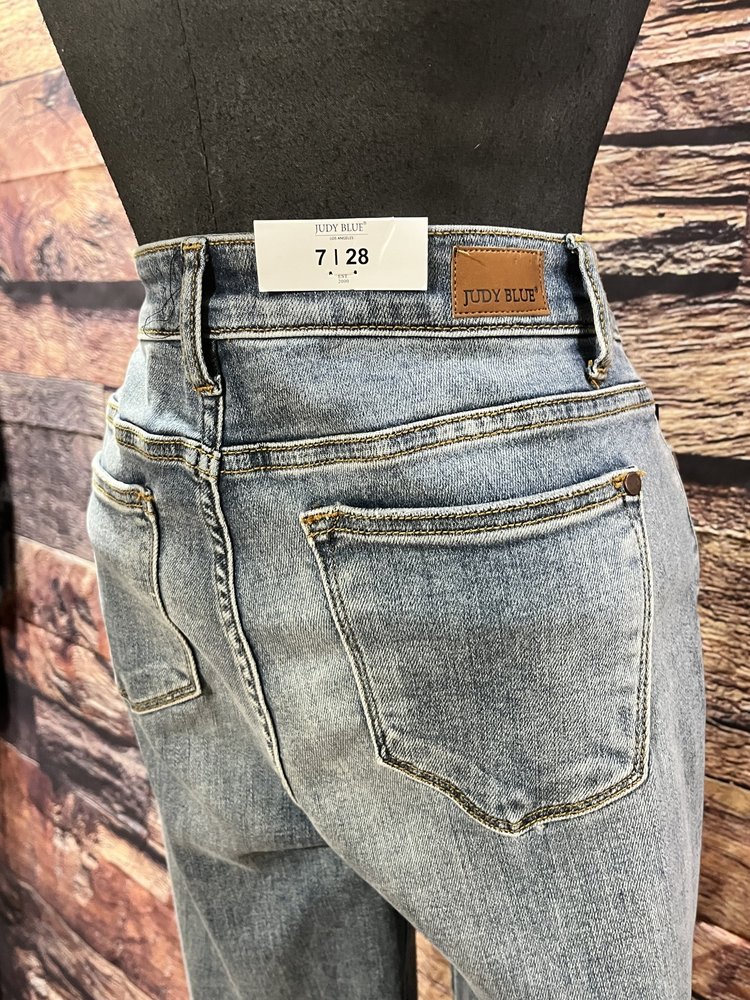 Judy Blue Blue High-Waisted Distressed Skinny Jeans