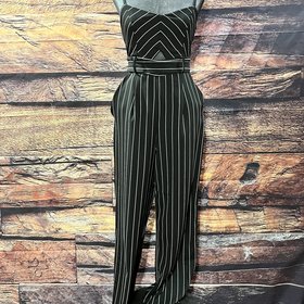The Vintage Shop Black and White Keyhole Jumpsuit
