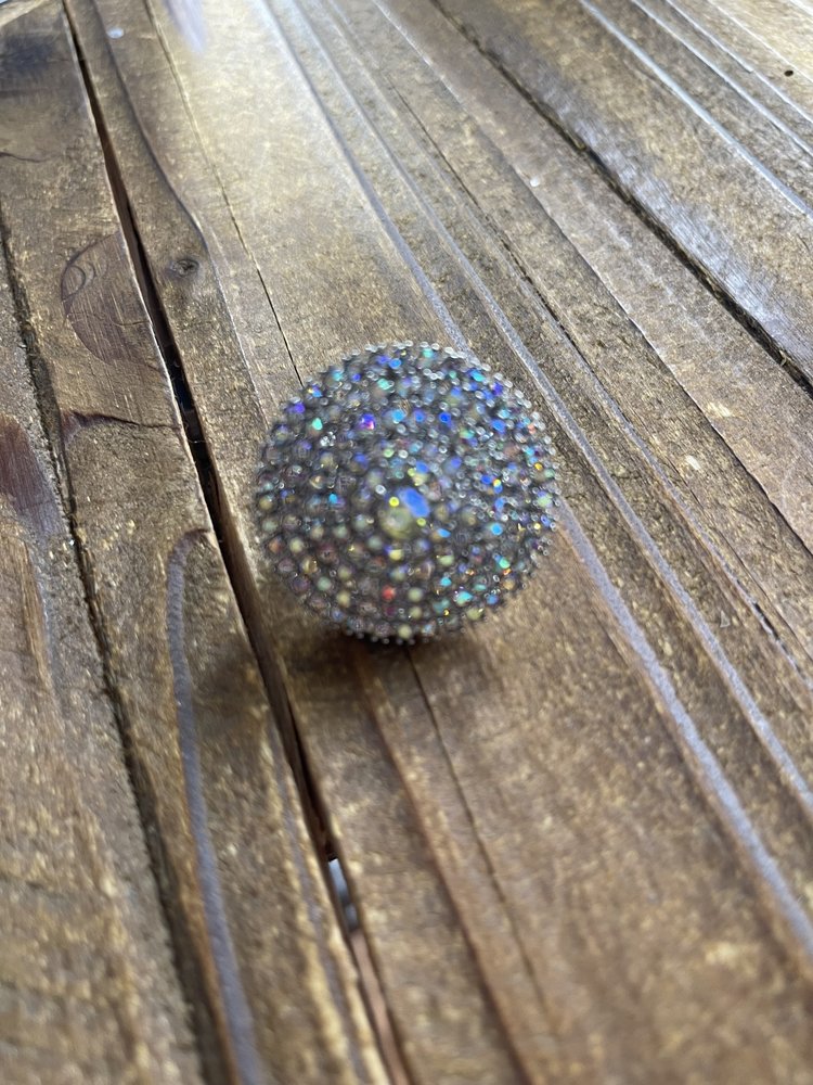 Wona Trading Silver Aurora Borealis  Bling Stretch Ring