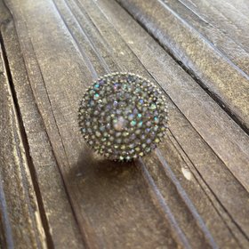 Wona Trading Gold Aurora Borealis  Circle Stretch Bling Ring