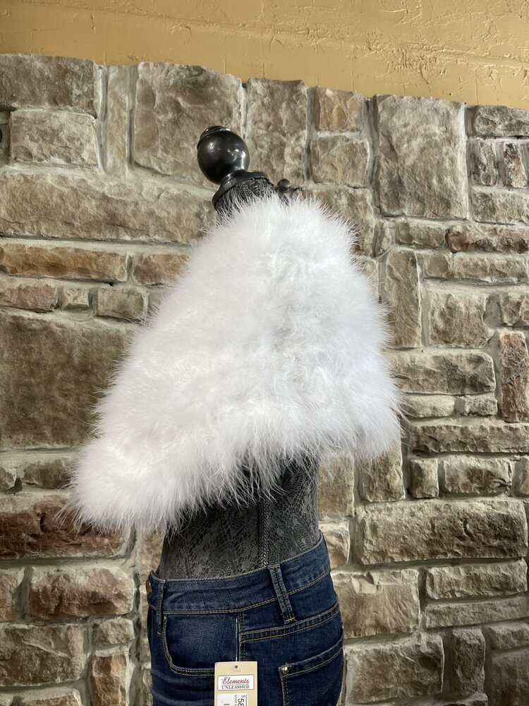 White Ostrich Feather Stole