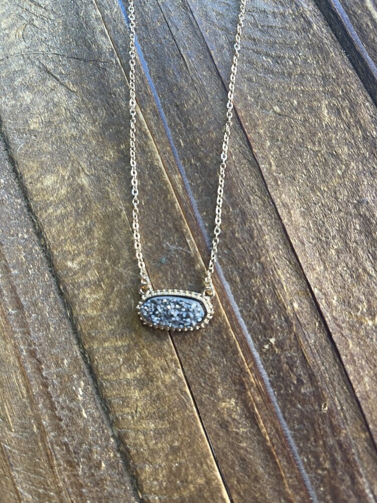 Silver Bling on Gold Kendra Necklace and Earring Set