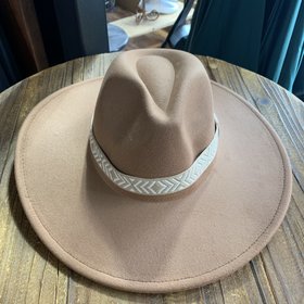 Queens Inc Brown Adjustable Panama Hat with Grosgrain Band