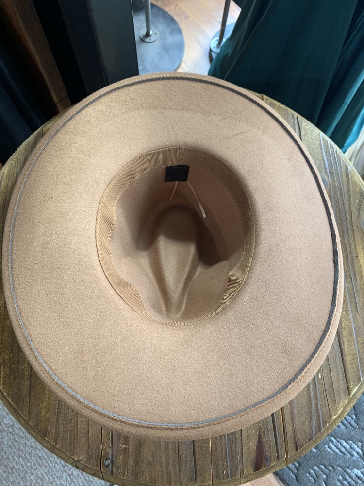 Queens Inc Brown Adjustable Panama Hat with Grosgrain Band