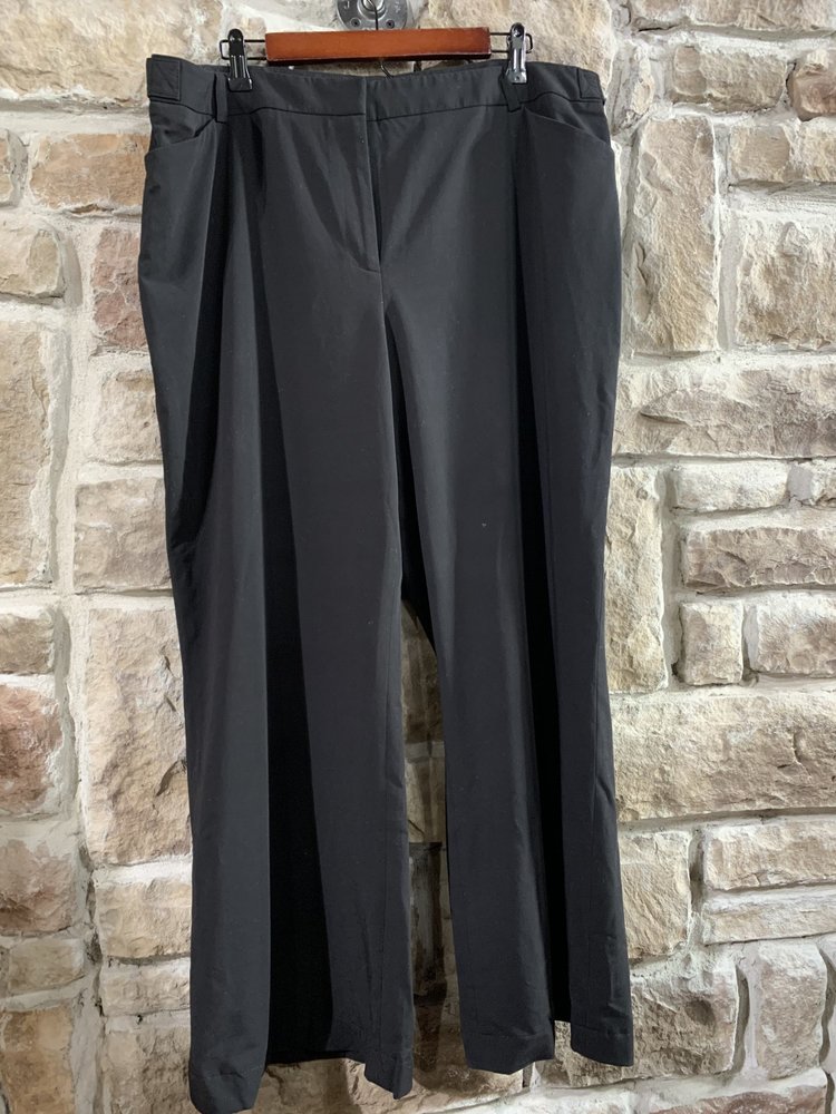 Style & Co Black Wide Leg Slacks, Size 18