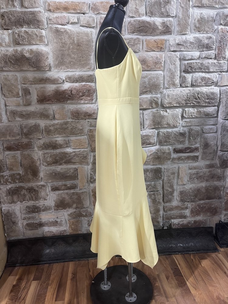 Aqua Lemon Spaghetti Strap Dress w/Ruffle Trim, Size 10