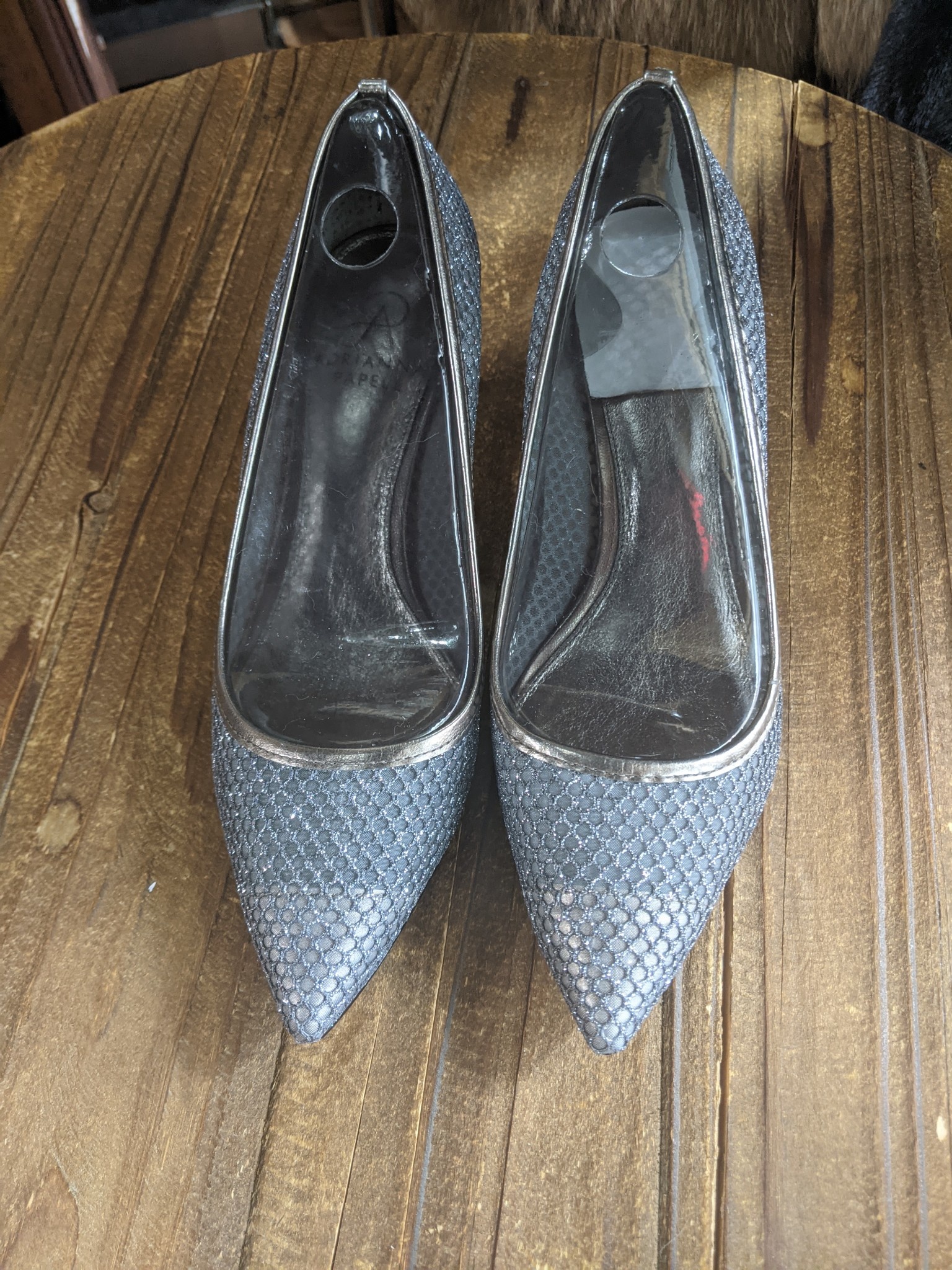 Adrianna Papell Lois Silver Bronze Heels Size 7