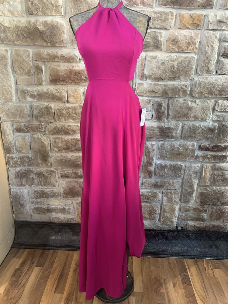 Magenta Halter Neck with Cutout Back, Size XL