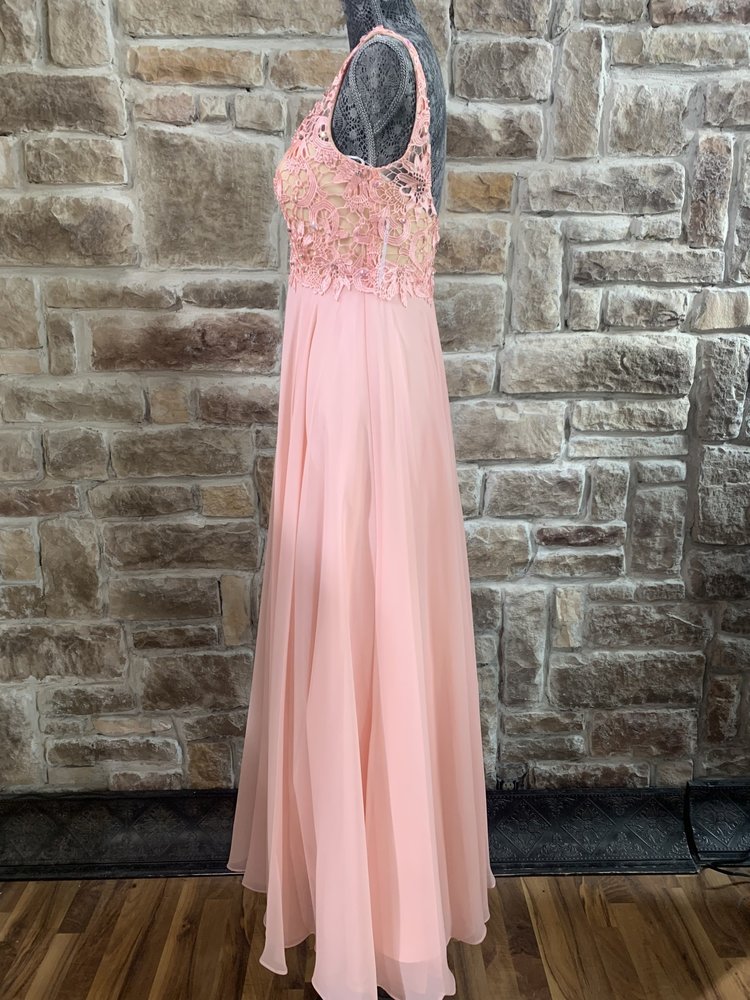 Nox Anabel Blush Applique Overlay Top, Size XS