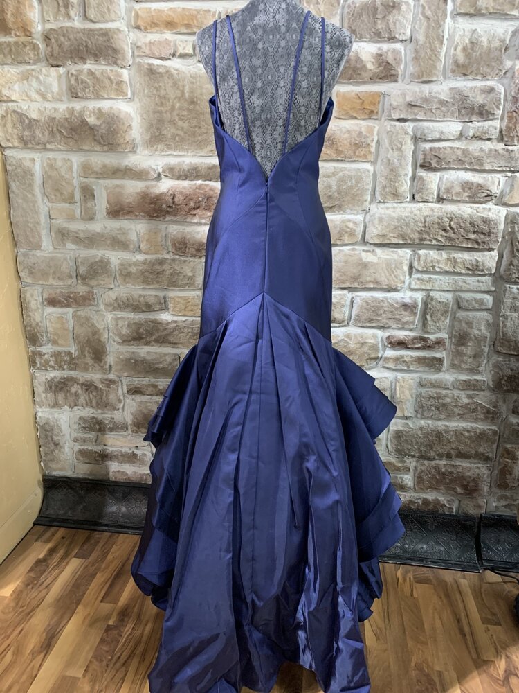 Nox Anabel Navy Blue 3 Strap Mermaid Gown