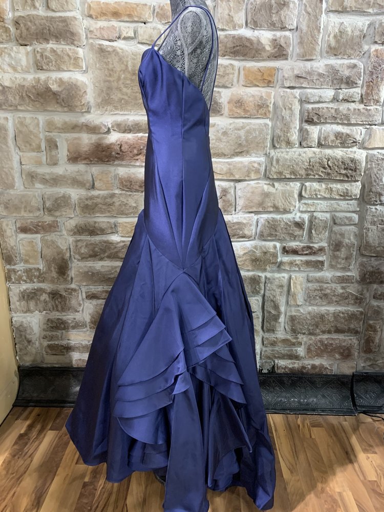 Nox Anabel Navy Blue 3 Strap Mermaid Gown