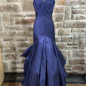Nox Anabel Navy Blue 3 Strap Mermaid Gown
