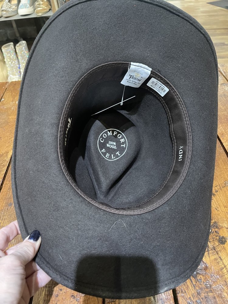 Twister Brown Indy Hat