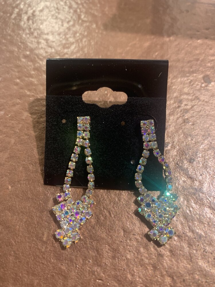 Christina Collection Gold Rhinestone Ava Earrings