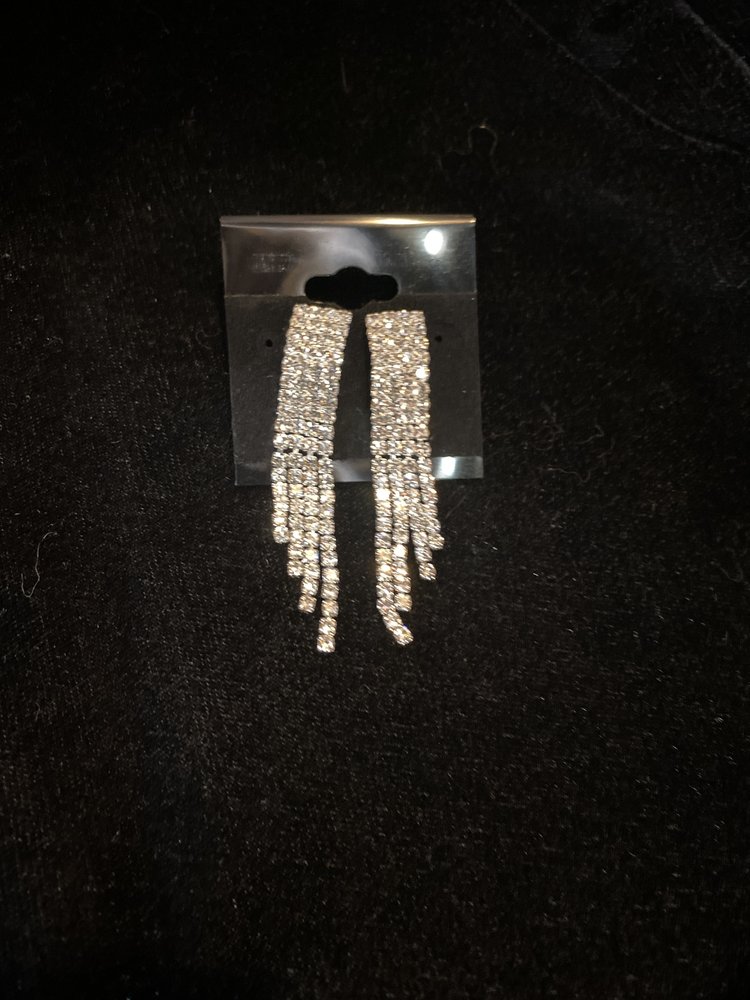 Silver Rhinestone Cassie Earrings