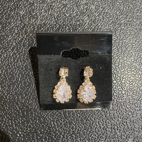 Gold CZ Eliana Drop Earrings