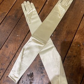 Light Yellow Opera Gloves,  O/S
