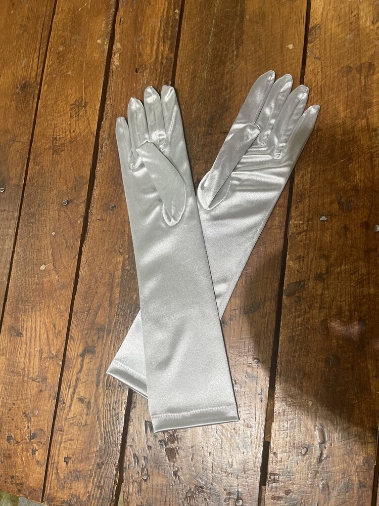 Silver Opera Gloves,O/S