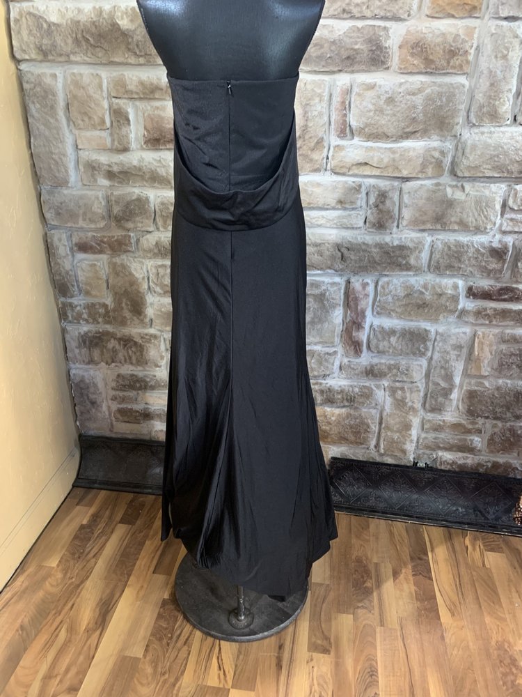 Ladivine Black Ruched Shoulder Wrap Dress, Size 20