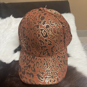 Sophia Collection Brown Leopard Print Adjustable Baseball Cap