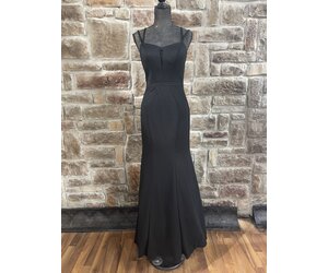 navy stripe jersey dress Elodie Jersey Maxi Dress-Navy and Ivory Stripe main image 1