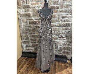 chinese dress ladies Primavera Couture 13111 Prom Dress - Charcoal
