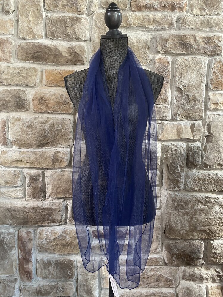 Navy Mesh Scarf