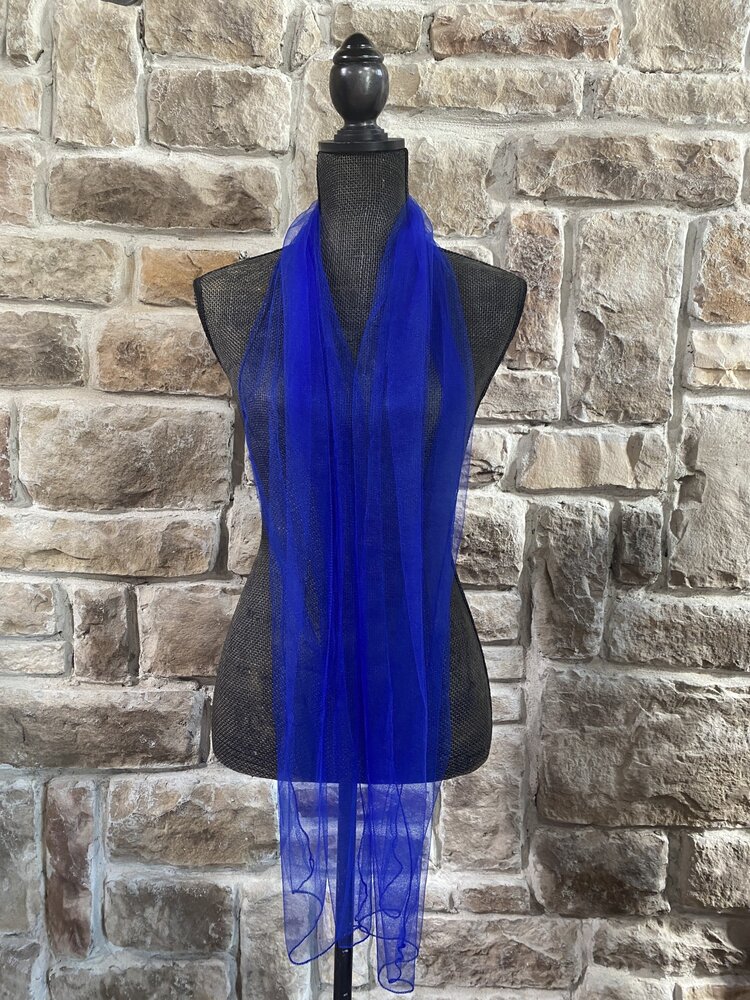 Royal Blue Mesh Scarf