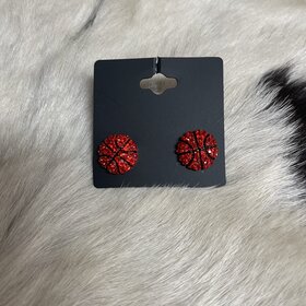 Bling Basketball Earrings