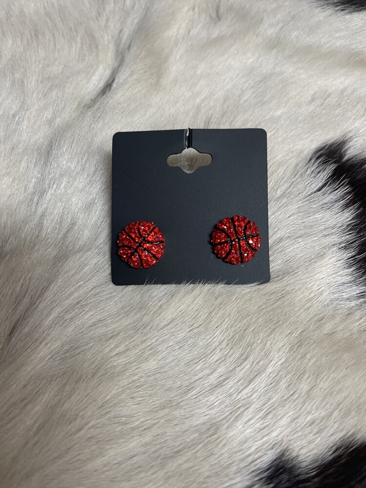Bling Basketball Earrings