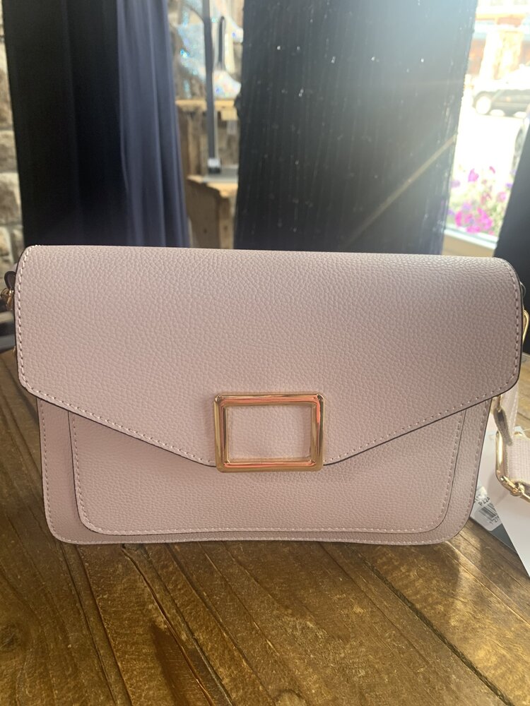 Lilac Purse with Gold Square Clasp