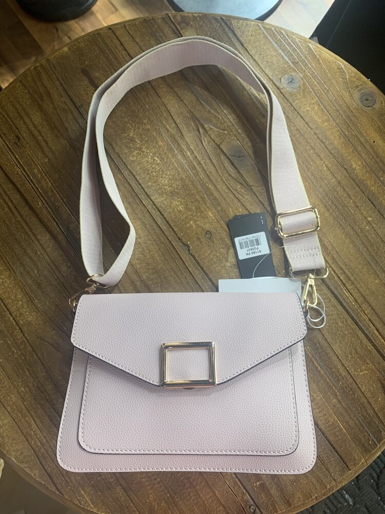 Lilac Purse with Gold Square Clasp