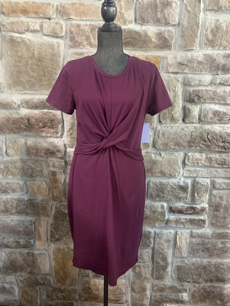 Ultra Flirt Burgundy T Shirt Dress, Size XXL