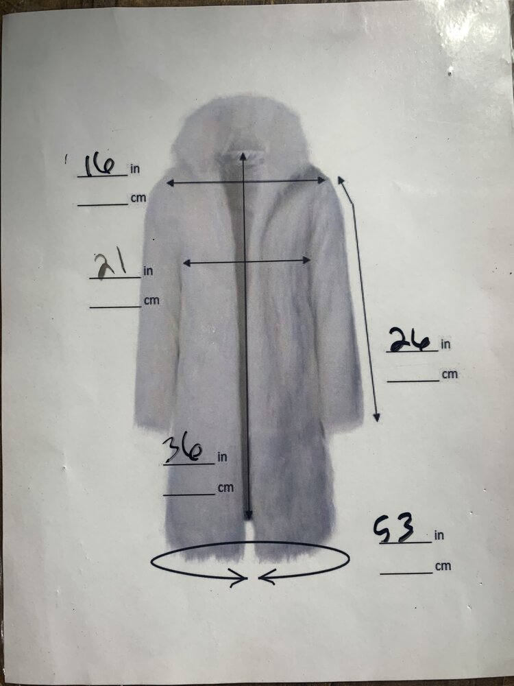 Black Mink Stroller w/Attached Hood, Size S