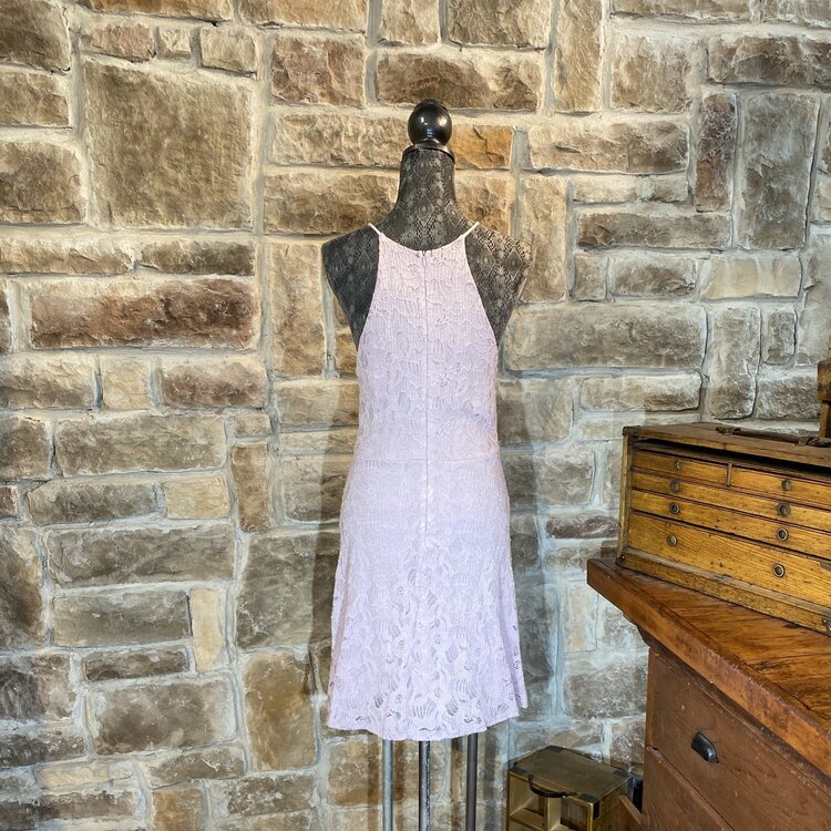 Aqua Lavender High Neck Skater Dress, Size L