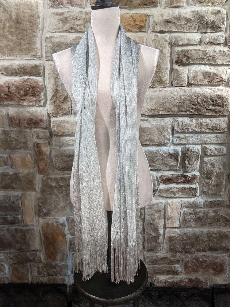 Silver Shimmer Scarf Wrap